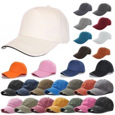 Baseball Cap Snapback Hombre Plain Washed Cap Classic Adjustable Blank Solid Hat US  eb-78225873